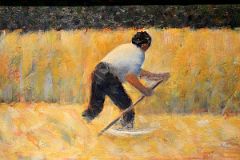 08 The Mower - Georges Seurat 1881-82 - Robert Lehman Collection New York Metropolitan Museum Of Art